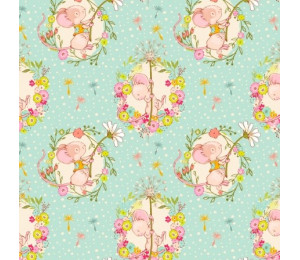 Bio Jersey Lillestoff - Spring Adventures Maus mint